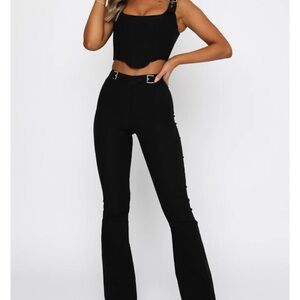 White Fox Satisfy Me Pants in Black